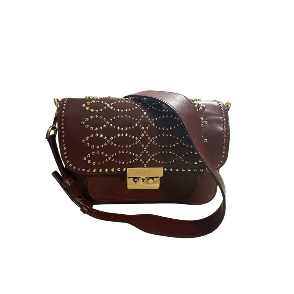 Michael Kors Sloan Editor Studded Leather Shoulder Bag - Picture 9 of 12